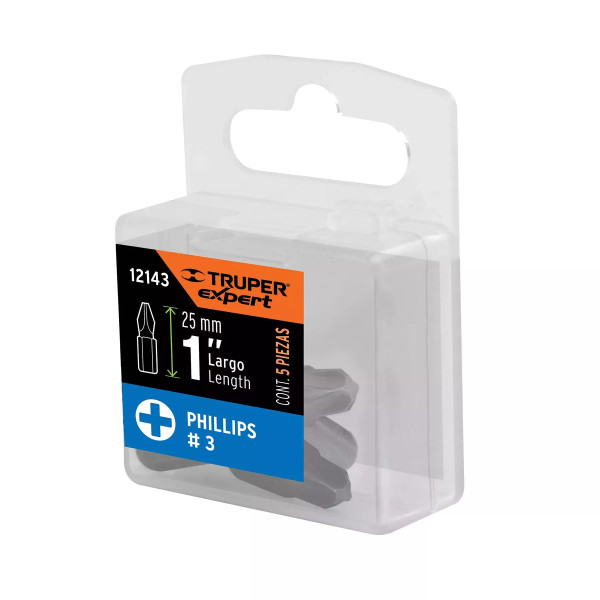 Estuche con 5 Puntas de Cruz PH3 Largo 1' | Brocas, puntas y similares Ferreterias Ferretodo