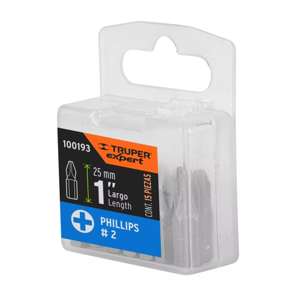 Estuche con 15 Puntas de Cruz PH2 Largo 1' | Brocas, puntas y similares Ferreterias Ferretodo