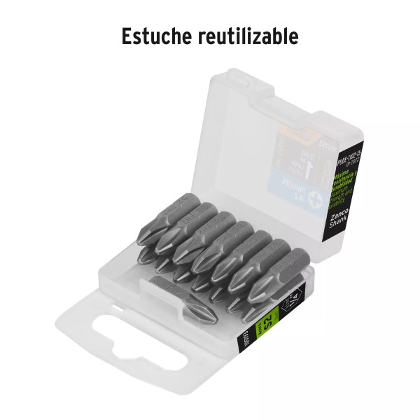 Estuche con 15 Puntas de Cruz PH2 Largo 1' | Brocas, puntas y similares Ferreterias Ferretodo