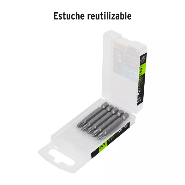 Estuche con 5 Puntas de Cruz PH2 Largo 2' | Brocas, puntas y similares Ferreterias Ferretodo