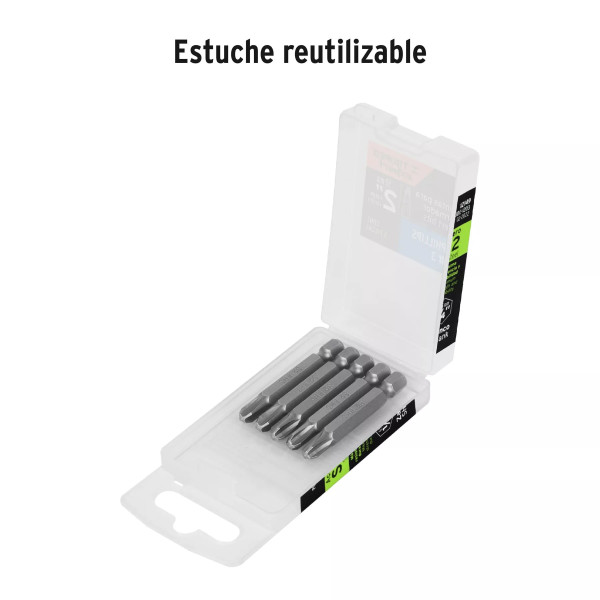 Estuche con 5 Puntas de Cruz PH3 Largo 2' | Brocas, puntas y similares Ferreterias Ferretodo