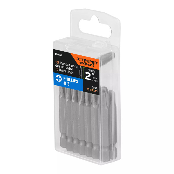Estuche con 15 Puntas de Cruz PH3 Largo 2' | Brocas, puntas y similares Ferreterias Ferretodo