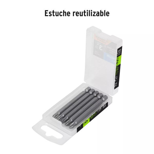 Estuche con 5 Puntas de Cruz ph2 Largo 3", Truper Expert | Brocas, puntas y similares Ferreterias Ferretodo
