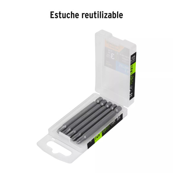Estuche con 5 Puntas de Cruz ph3 Largo 3", Truper Expert | Brocas, puntas y similares Ferreterias Ferretodo