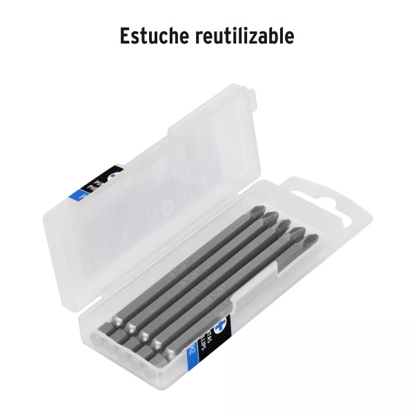 Estuche con 5 Puntas de Cruz ph2 Largo 4", Truper Expert | Brocas, puntas y similares Ferreterias Ferretodo