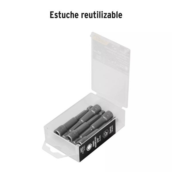 Estuche con 5 dados magnéticos de 3/16" Largo 2-1/2", Expert | Ferreterias Ferretodo Guatemala