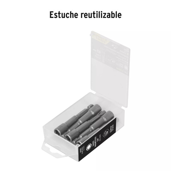 Estuche con 5 Dados Magnéticos de 1/4" Largo 2-1/2", Expert | Ferreterias Ferretodo Guatemala