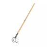 Cultivador Forjado, 4 Dientes, Mango de madera 54", Truper | Ferreterias Ferretodo Guatemala