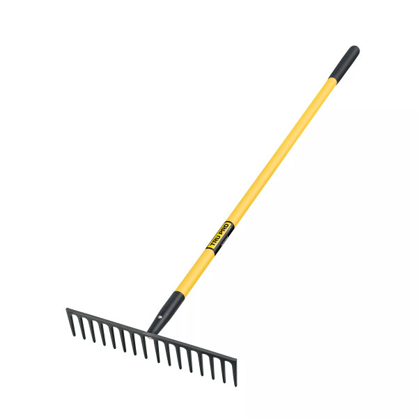 Rastrillo Recto, 16 Dientes, Mango de fibra de vidrio de 60" | Ferreterias Ferretodo Guatemala