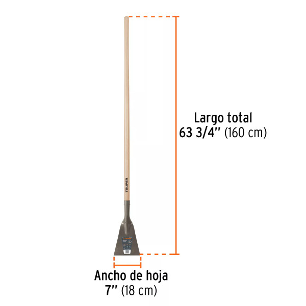 Raspador Forjado de 7", Mango Largo de 54", Truper | Ferreterias Ferretodo Guatemala