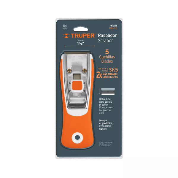 Raspador con navaja de 1-1/2", Mango ergonómico, Truper | Ferreterias Ferretodo Guatemala