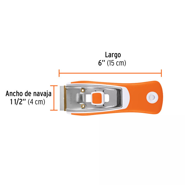 Raspador con navaja de 1-1/2", Mango ergonómico, Truper | Ferreterias Ferretodo Guatemala