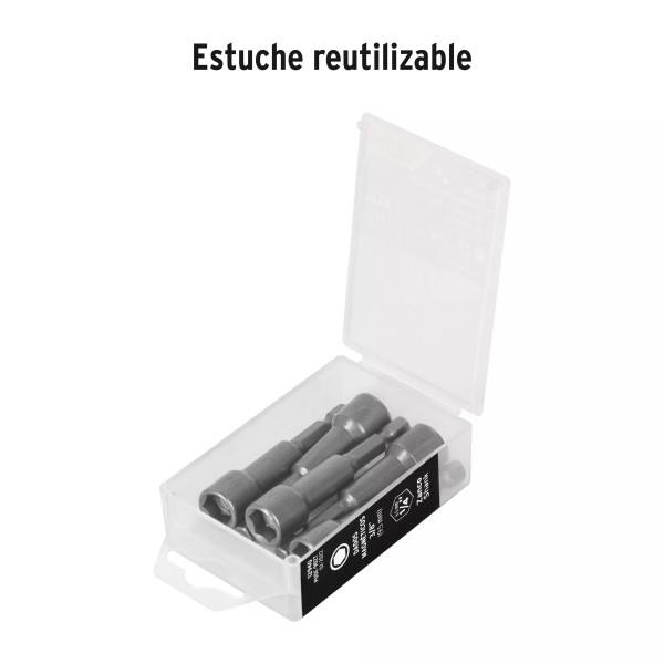 Estuche con 5 Dados Magnéticos de 3/8" Largo 2-1/2", Expert | Ferreterias Ferretodo Guatemala