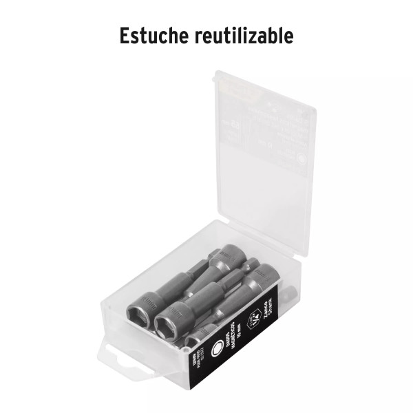Estuche con 5 Dados Magnéticos de 10 mm Largo 2-1/2", Expert | Ferreterias Ferretodo Guatemala