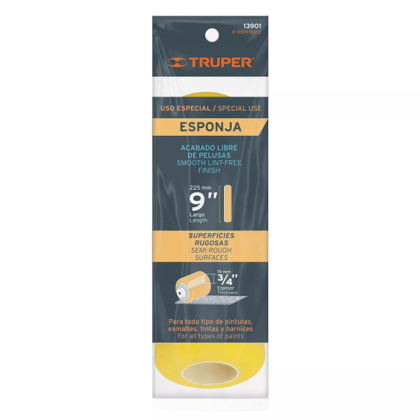 Felpa para rodillo, esponja 9 x 3/4", superficies rugosas | Ferreterias Ferretodo Guatemala