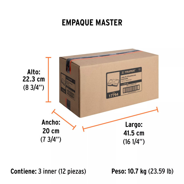 Juego De 100 Puntas Mixtas Largo 1' En Estuche Plástico | Brocas, puntas y similares Ferreterias Ferretodo