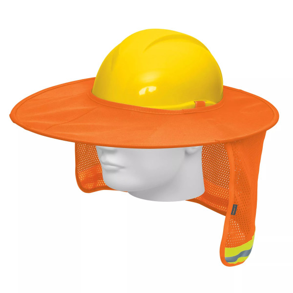Protector Solar Plegable para Casco, Naranja con Reflejante | Ferreterias Ferretodo Guatemala