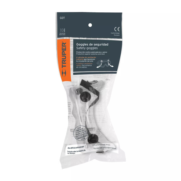 Goggles de Seguridad con Válvulas de Ventilación Indirecta | Ferreterias Ferretodo Guatemala