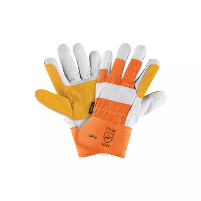 Guantes de Carnaza Y Loneta, con Refuerzo, Unitalla | Ferreterias Ferretodo Guatemala