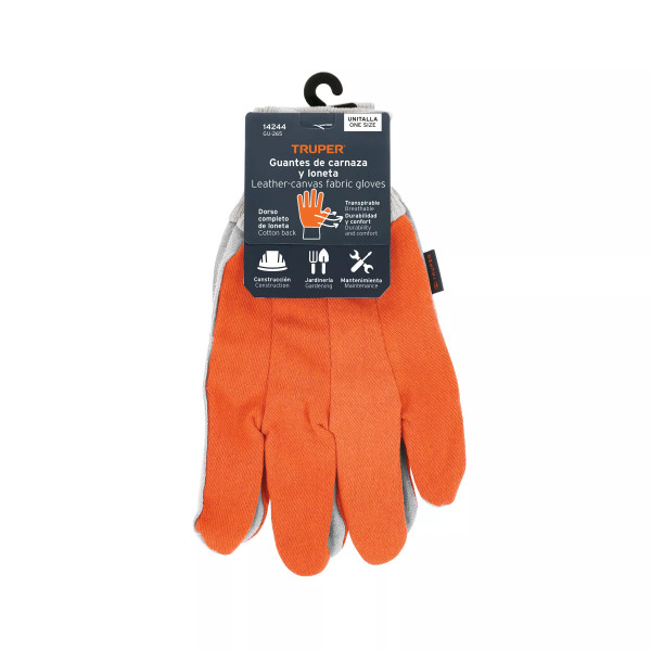 Guantes Carnaza Y Loneta, Uso Ligero | Ferreterias Ferretodo Guatemala