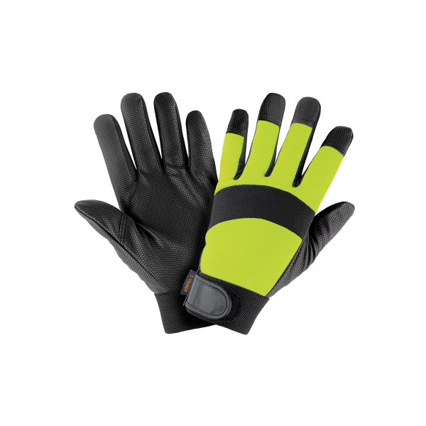Guantes Mecánico, Alta Visibilidad, Palma Poliuretano, Verde | Ferreterias Ferretodo Guatemala