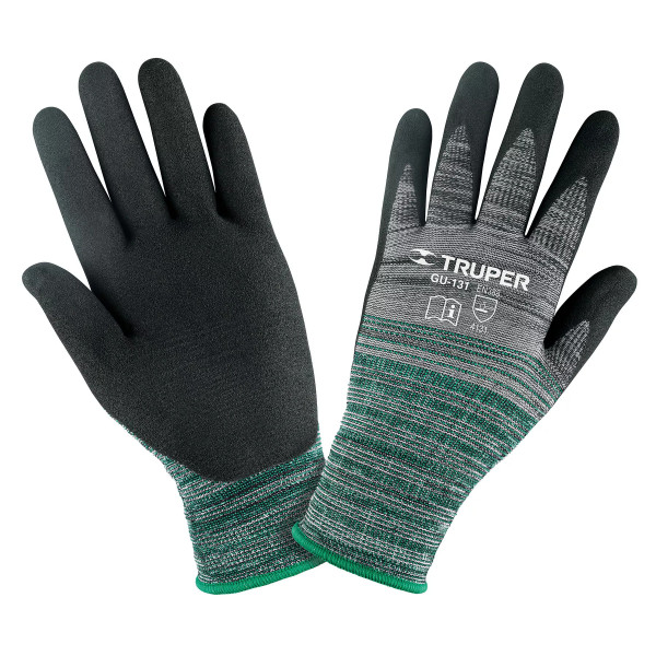 Guantes de Nylon Recubiertos de Nitrilo Arenoso, Ch | Ferreterias Ferretodo Guatemala