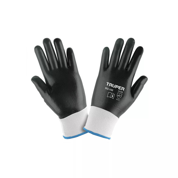 Guantes de Poliéster con Recubrimiento de Nitrilo, M | Ferreterias Ferretodo Guatemala