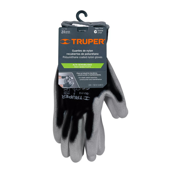 Guantes de Nylon Recubiertos de Poliuretano, G | Ferreterias Ferretodo Guatemala