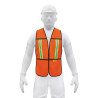 Chaleco de seguridad con cintas reflejantes, naranja, Pretul | Ferreterias Ferretodo Guatemala