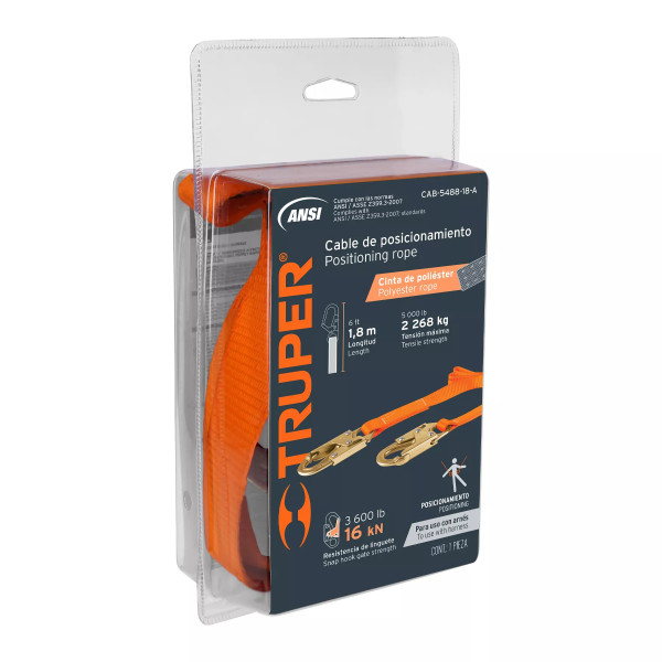 ‣ Cable de posicionamiento 1.8 m ANSI... | Truper