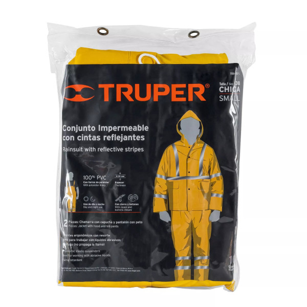‣ Impermeable Doble Capa con Reflejante, CH... | Truper