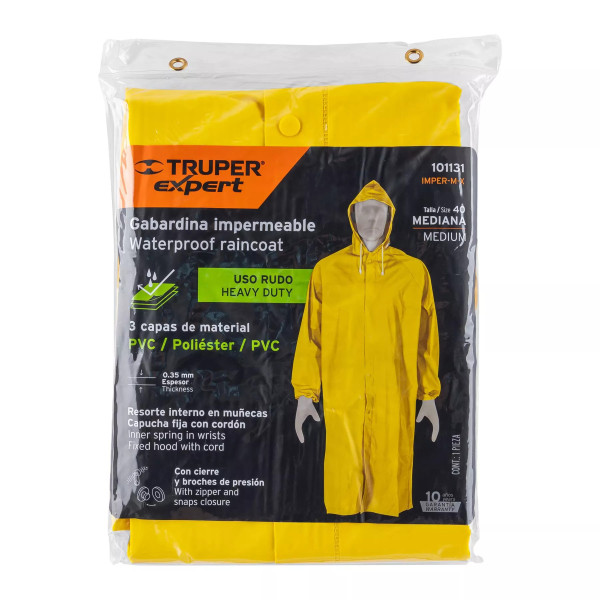 ‣ Gabardina impermeable, talla M | Truper Expert