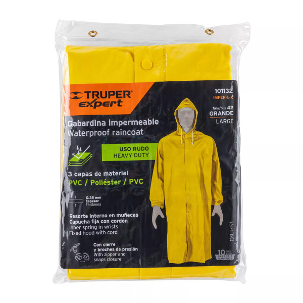 ‣ Gabardina Impermeable Triple Capa Talla G... | Truper Expert