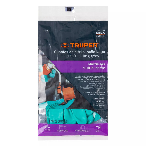 ‣ Guantes de nitrilo verde, multiusos, CH... | Truper