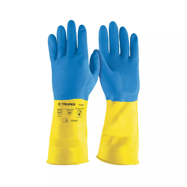 ‣ Guantes látex reforzados para limpieza CH... | Truper