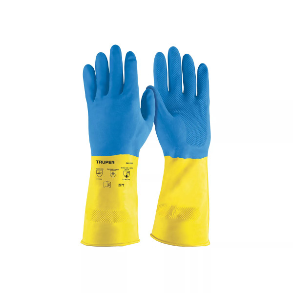 ‣ Guantes látex reforzados M para limpieza... | Truper
