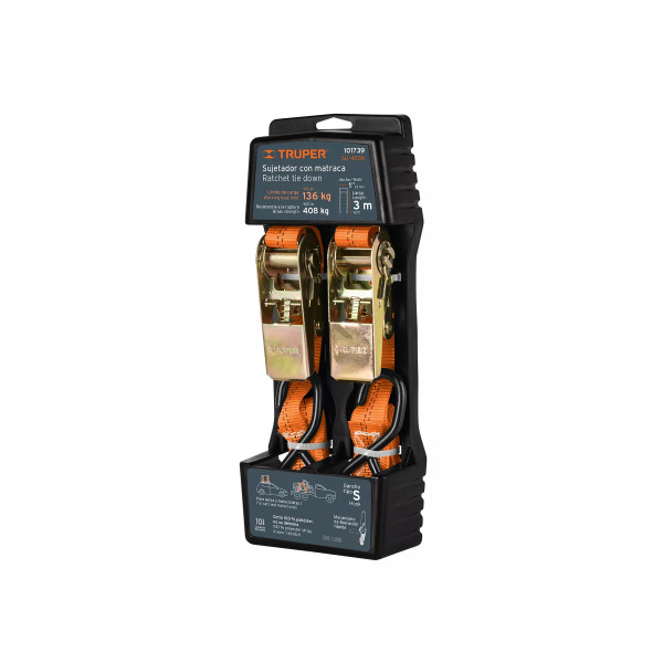 ‣ Sujetadores con matraca, carga 408 kg... | Truper