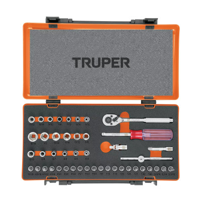 Juego De 45 Herramientas Cuadro 1/4' Std Para Mecánico | Llaves de precisión