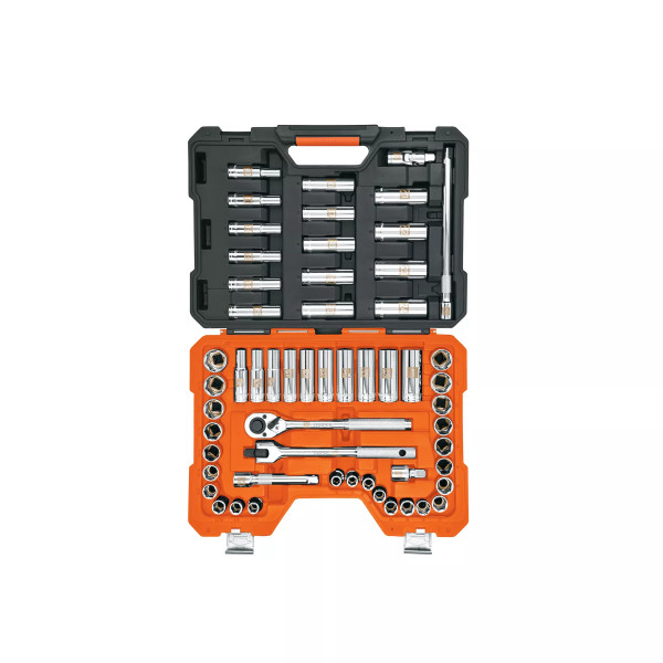 Juego De 56 Herramientas Cuadro 1/2' Std Y Mm Para Mecánico | Llaves de precisión