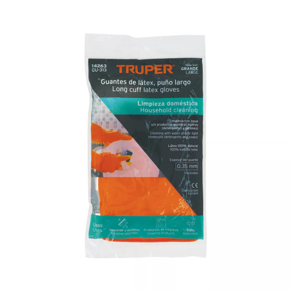 ‣ Guantes de látex para limpieza G... | Truper
