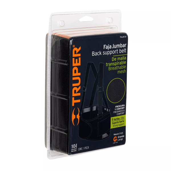 ‣ Faja lumbar malla transpirable, talla G... | Truper