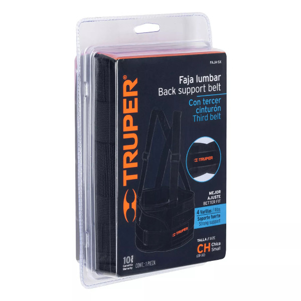 ‣ Faja lumbar c/ tercer cinturón, talla CH... | Truper