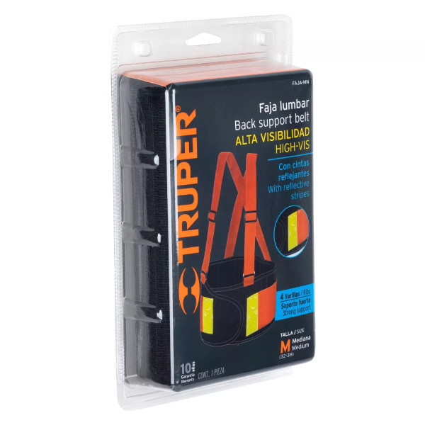 ‣ Faja lumbar naranja c/cintas alta visib... | Truper