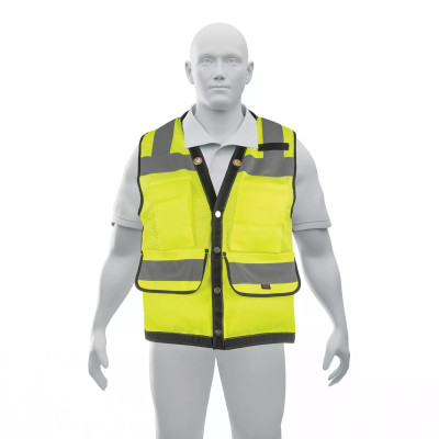 ‣ Chaleco seguridad reforzado verde, G... | Truper Expert