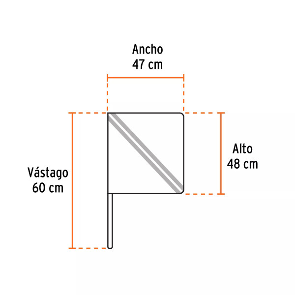 ‣ Banderola vial reflejante Truper, ideal para vías | Truper