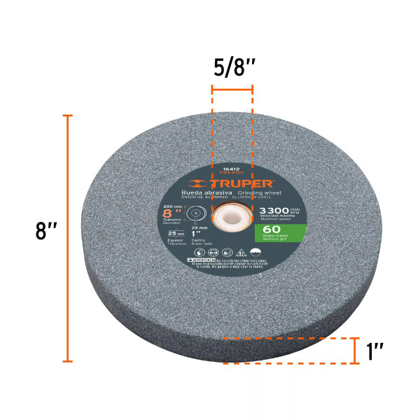 ‣ Esmeril de banco 8" 3/4 HP | Truper