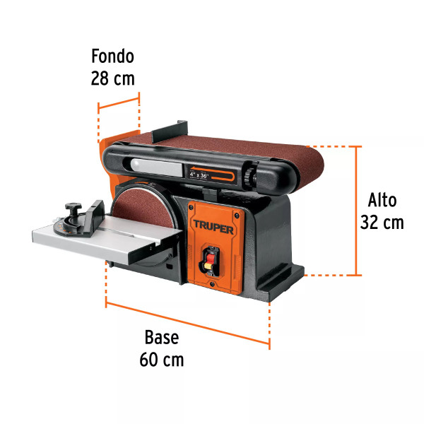 ‣ Lijadora de banda y disco 4x6" 1/2 HP... | Truper