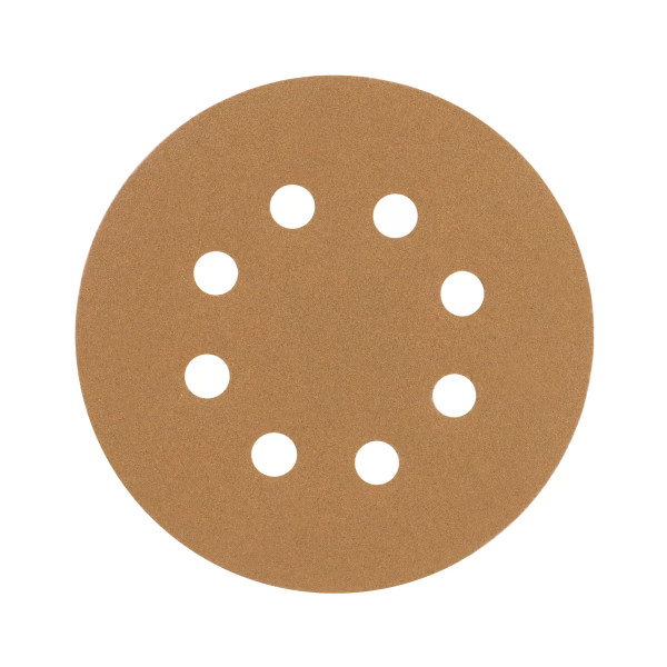 Paquete c/5 discos de lija 5" grano 120, 8 perforaciones | Discos Corte, Pulido y Abrasivos Ferreterias Ferretodo