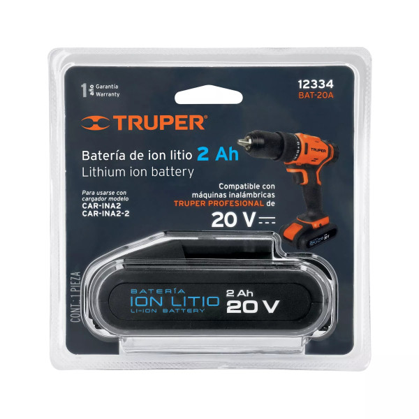 ‣ Batería ion litio 20V 2Ah TRUPER PRO... | Truper