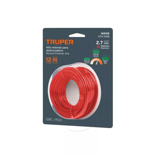 ‣ Rollo de Hilo para desbrozadora 2.7 Mm... | Truper
